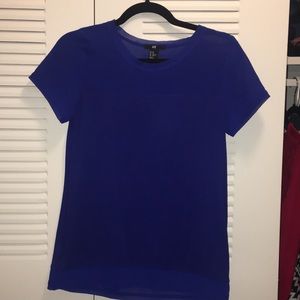 Royal Blue, Sheer on top shirt